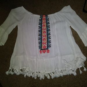 Embroidered blouse.